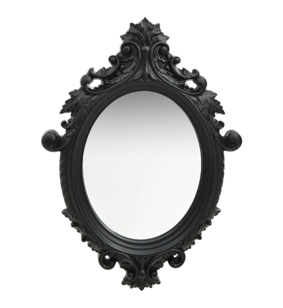 Miroir mural style château 56x76 cm Noir