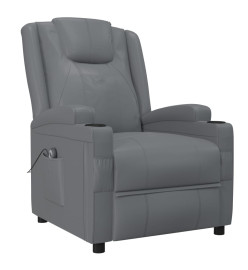 Fauteuil inclinable électrique Anthracite Similicuir