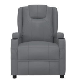 Fauteuil inclinable électrique Anthracite Similicuir