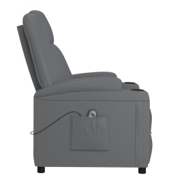 Fauteuil inclinable électrique Anthracite Similicuir