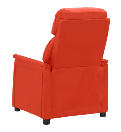 Fauteuil de massage électrique Rouge Similicuir