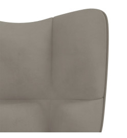 Chaise de relaxation Gris clair Velours