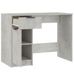 Bureau Gris béton 100x50x75 cm Bois d'ingénierie