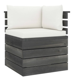 Salon palette de jardin 6 pcs avec coussins Bois de pin massif