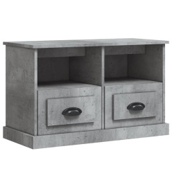 Meuble TV gris béton 80x35x50 cm bois d'ingénierie