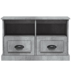 Meuble TV gris béton 80x35x50 cm bois d'ingénierie