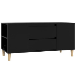 Meuble TV Noir 102x44,5x50 cm Bois d'ingénierie