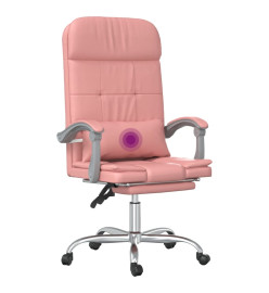 Fauteuil de massage inclinable de bureau Rose Similicuir