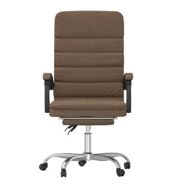 Fauteuil de massage inclinable de bureau Marron Tissu