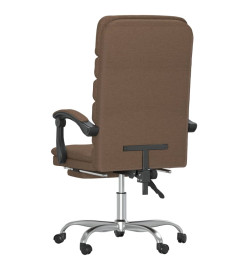 Fauteuil de massage inclinable de bureau Marron Tissu