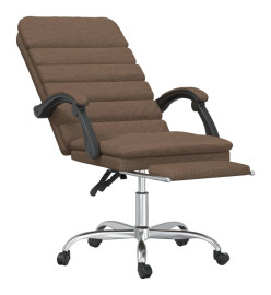 Fauteuil de massage inclinable de bureau Marron Tissu