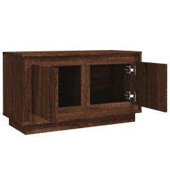 Meuble TV chêne marron 80x35x45 cm bois d'ingénierie