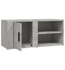 Meuble TV Gris béton 80x31,5x36 cm Bois d'ingénierie