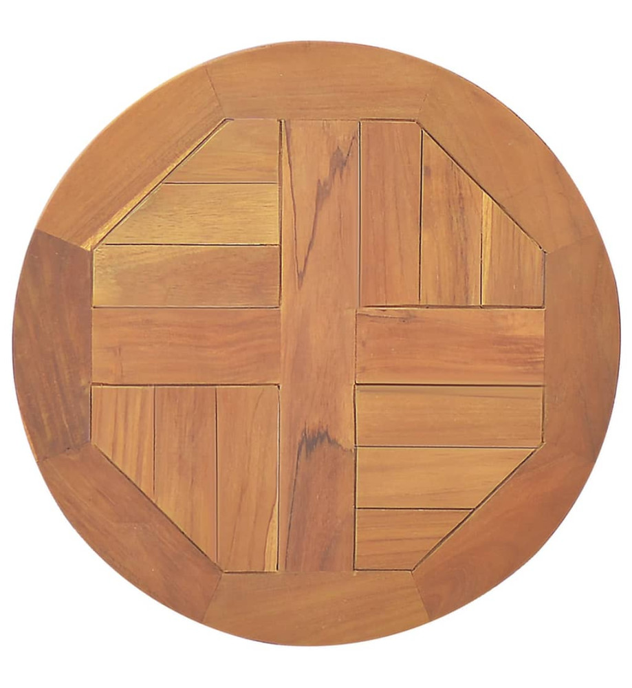 Dessus de table Bois de teck solide Rond 2,5 cm 40 cm