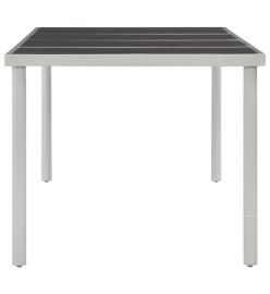 Table de jardin Noir 220x90x74,5 cm Acier