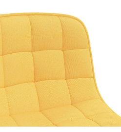 Chaises pivotantes à manger lot de 2 jaune tissu