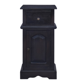 Table de chevet Café noir clair Bois d'acajou massif
