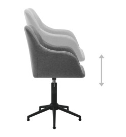 Chaise pivotante de bureau Gris clair Tissu