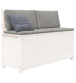 Banc Blanc 110x41x76,5 cm Bois de pin massif