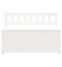 Banc Blanc 110x41x76,5 cm Bois de pin massif