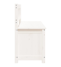 Banc Blanc 110x41x76,5 cm Bois de pin massif