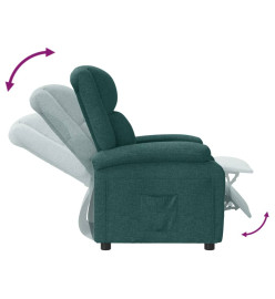 Fauteuil inclinable Vert foncé Tissu