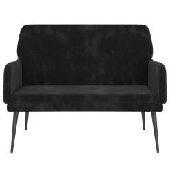 Banc Noir 108x79x79 cm Velours