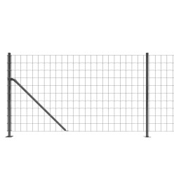 Clôture en treillis métallique avec bride anthracite 0,8x25 m