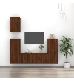 Ensemble de meubles TV 5 pcs Chêne marron Bois d'ingénierie