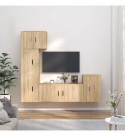 Ensemble de meubles TV 5 pcs Chêne sonoma Bois d'ingénierie