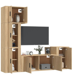 Ensemble de meubles TV 5 pcs Chêne sonoma Bois d'ingénierie