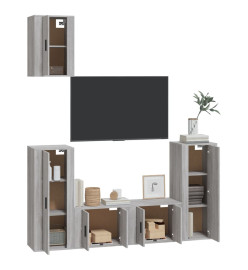 Ensemble de meubles TV 5 pcs Sonoma gris Bois d'ingénierie