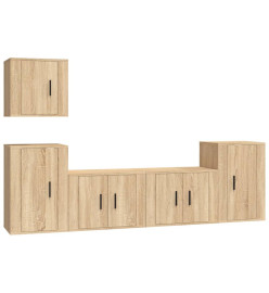 Ensemble de meubles TV 5 pcs Chêne sonoma Bois d'ingénierie