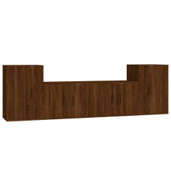 Ensemble de meubles TV 4 pcs Chêne marron Bois d'ingénierie