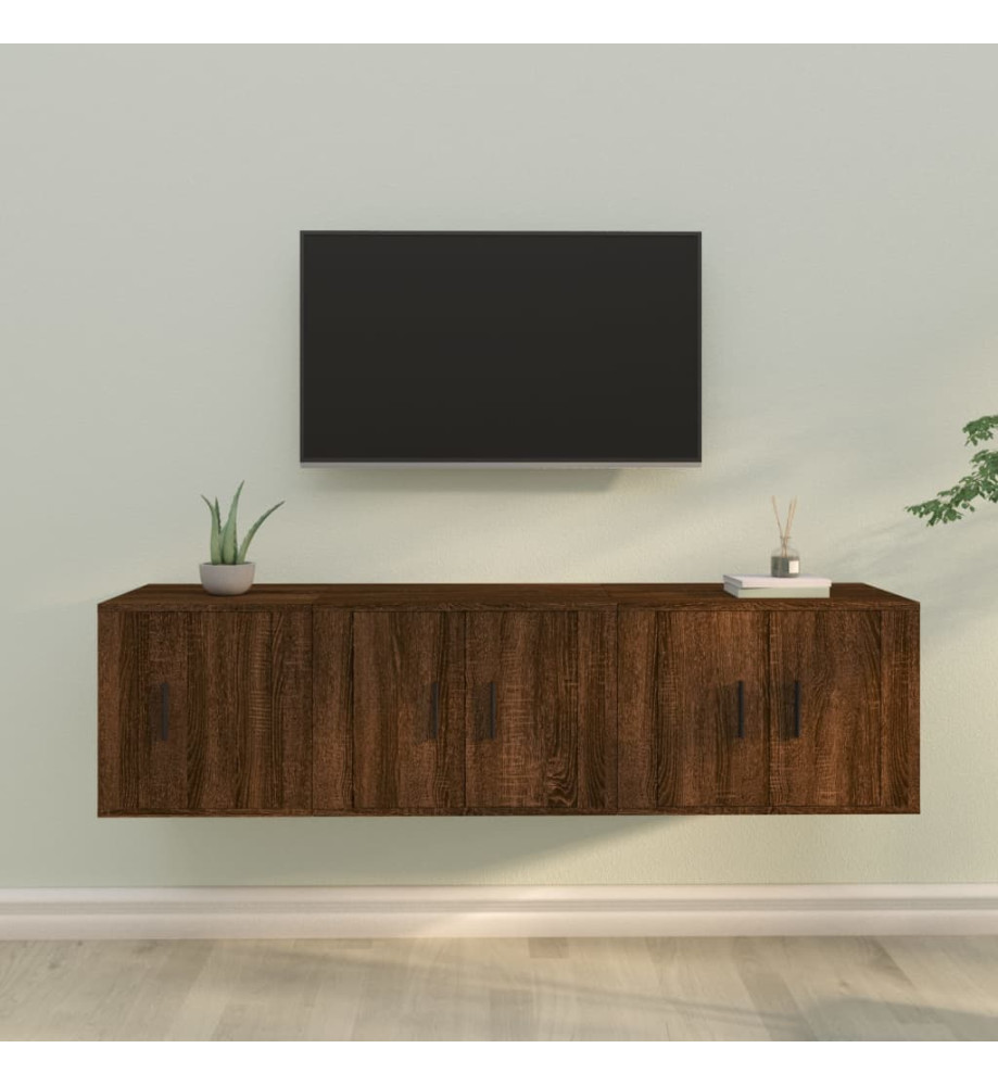 Ensemble de meubles TV 3 pcs Chêne marron Bois d'ingénierie