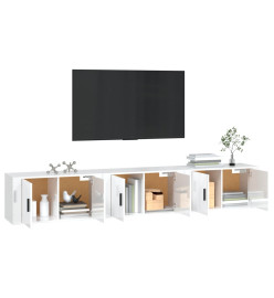 Meubles TV muraux 3 pcs blanc brillant 80x34,5x40 cm