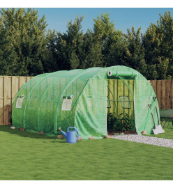 Serre avec cadre en acier vert 12 m² 4x3x2 m