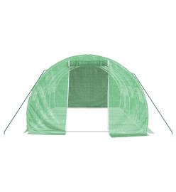 Serre avec cadre en acier vert 12 m² 4x3x2 m