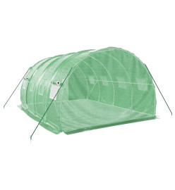 Serre avec cadre en acier vert 12 m² 4x3x2 m