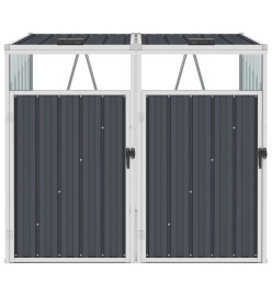 Abri de poubelle double Anthracite 143x81x121 cm Acier