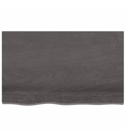 Dessus de bureau gris foncé 80x50x2 cm bois chêne traité