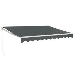 Auvent rétractable anthracite 3x2,5 m tissu et aluminium