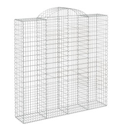 Paniers à gabions arqués 2 pcs 200x50x200/220 cm Fer galvanisé