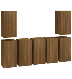 Meubles TV 7 pcs Chêne marron 30,5x30x60 cm Bois d'ingénierie