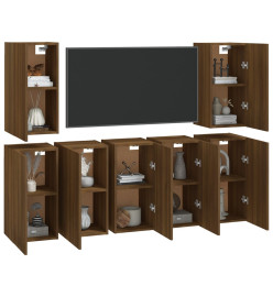 Meubles TV 7 pcs Chêne marron 30,5x30x60 cm Bois d'ingénierie