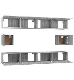 Ensemble de meubles TV 6 pcs Sonoma gris Bois d'ingénierie