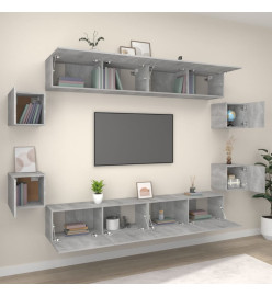 Ensemble de meubles TV 8 pcs Sonoma gris Bois d'ingénierie