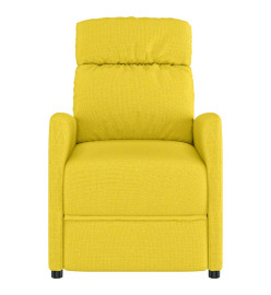 Fauteuil inclinable électrique Jaune clair Tissu