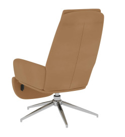 Chaise de relaxation avec repose-pied Taupe Tissu microfibre