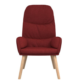 Chaise de relaxation avec tabouret Rouge bordeaux Tissu